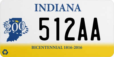 IN license plate 512AA