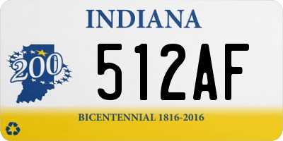 IN license plate 512AF