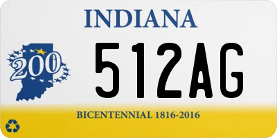 IN license plate 512AG