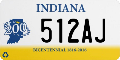 IN license plate 512AJ