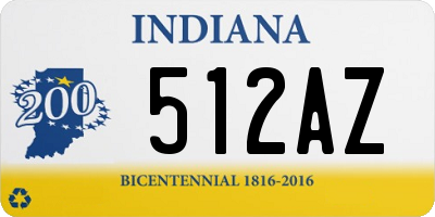 IN license plate 512AZ