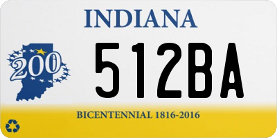 IN license plate 512BA