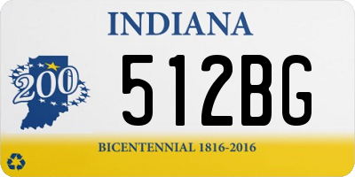 IN license plate 512BG