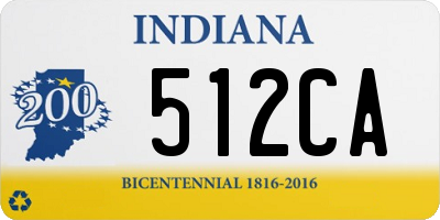 IN license plate 512CA