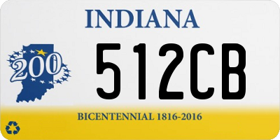 IN license plate 512CB