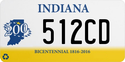 IN license plate 512CD