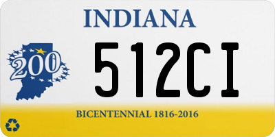 IN license plate 512CI