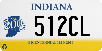 IN license plate 512CL