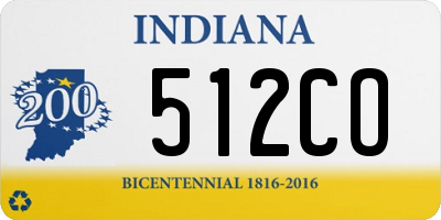 IN license plate 512CO