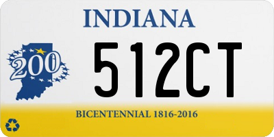 IN license plate 512CT