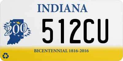 IN license plate 512CU