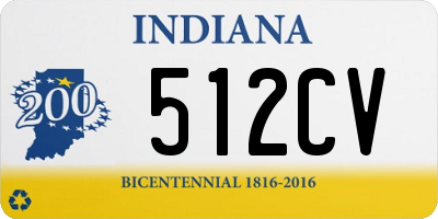 IN license plate 512CV