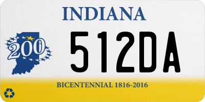 IN license plate 512DA