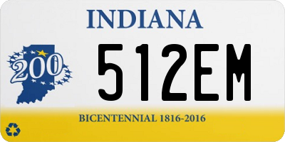 IN license plate 512EM