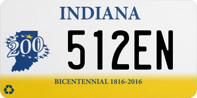 IN license plate 512EN