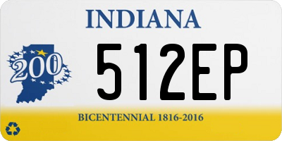 IN license plate 512EP