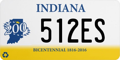 IN license plate 512ES