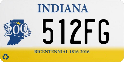 IN license plate 512FG