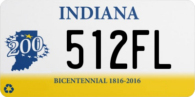 IN license plate 512FL