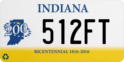 IN license plate 512FT