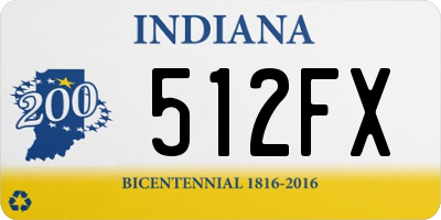 IN license plate 512FX