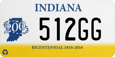 IN license plate 512GG