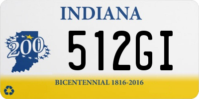 IN license plate 512GI