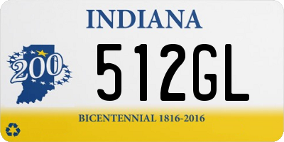 IN license plate 512GL