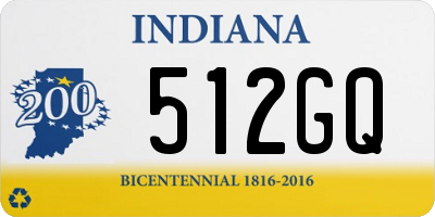 IN license plate 512GQ