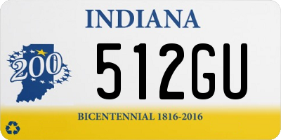 IN license plate 512GU