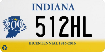 IN license plate 512HL