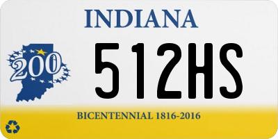 IN license plate 512HS