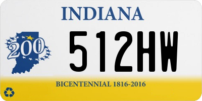 IN license plate 512HW