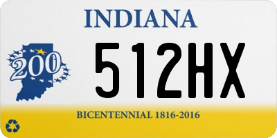 IN license plate 512HX