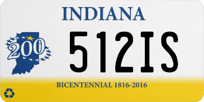 IN license plate 512IS