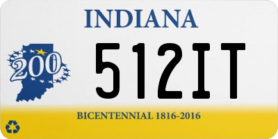 IN license plate 512IT