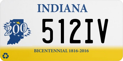 IN license plate 512IV