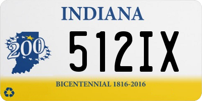 IN license plate 512IX