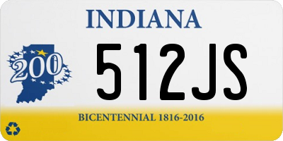 IN license plate 512JS