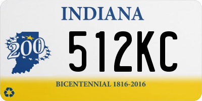 IN license plate 512KC