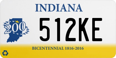 IN license plate 512KE