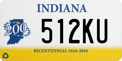 IN license plate 512KU