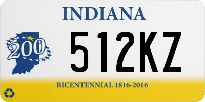 IN license plate 512KZ