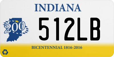 IN license plate 512LB