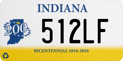 IN license plate 512LF