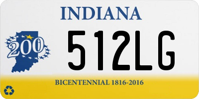 IN license plate 512LG