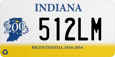 IN license plate 512LM