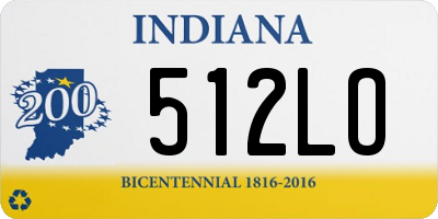 IN license plate 512LO