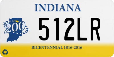 IN license plate 512LR