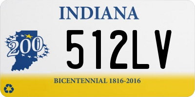 IN license plate 512LV